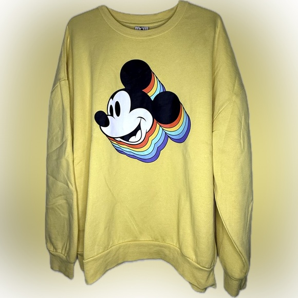 Disney Other - Mickey & Co. Mickey Mouse Rainbow Crewneck Sweatshirt Size 2XL